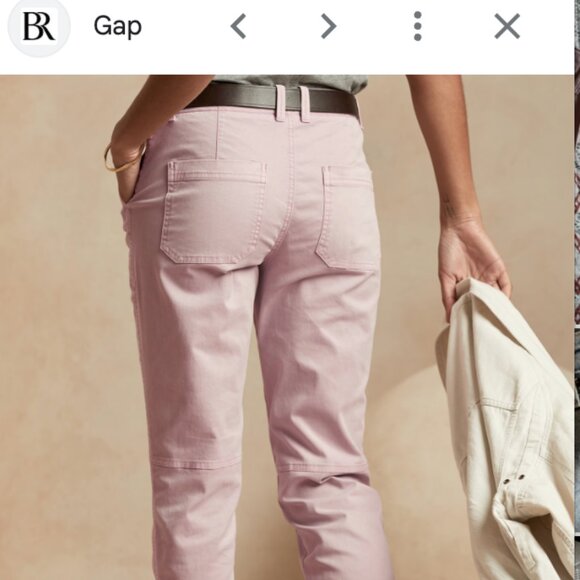 Banana Republic Slim Utility Pant Dusty Pink Size 2 - Picture 7 of 11
